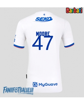 Rangers Mikey Moore #47 Tricou Fotbal Replică 2025-26 Barbati Deplasare